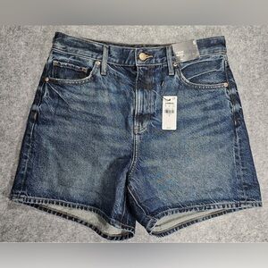 EXPRESS High Rise Rigid Blue Jean Denim Shorts 6